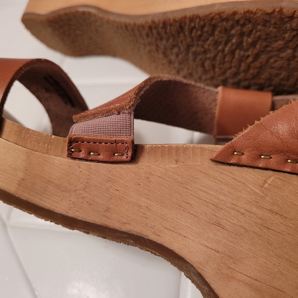 Free People leather strapped wedged sandals size 40 - Picture 10 of 12